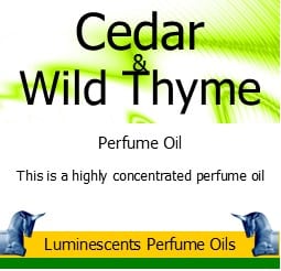 Cedar and Wild Thyme Perfume Oil