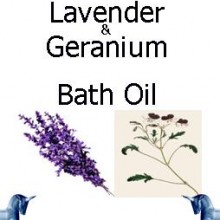 Lavender and geranium bath Oil