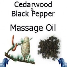 cedarwood and black pepper Massage Oil