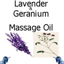 Lavender and geranium Massage Oil