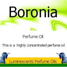 Boronia perfume oil label
