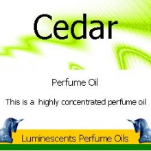 cedar perfume oil label