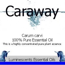 caraway essential oil label