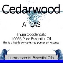 cedarwood atlas essential oil label