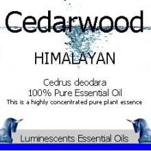 cedarwood himalayan essential oil label