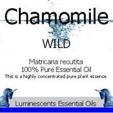 Wild Chamomile essential oil label