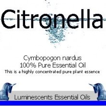 citronella essential oil label