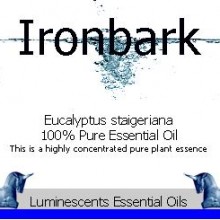 ironbark essential oil label