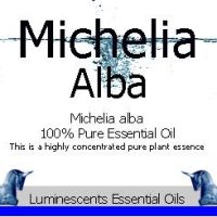 Michelia alba essential oil label