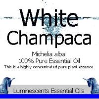 white champaca essential oil label