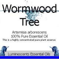 tree wormwood essential oil label