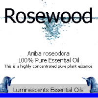 rosewood essnetila oil label
