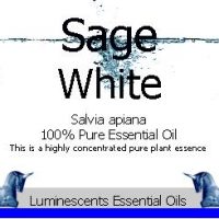 wild white sage essential oil label