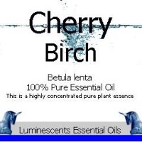 cherry birch essential oil label
