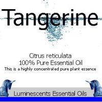 tangerine essential oil label