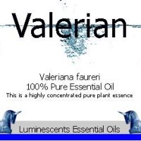 valerian essential oil label