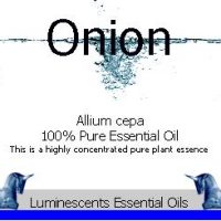 onion seed essential oil label