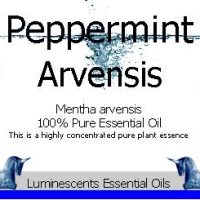 peppermint essential oil label