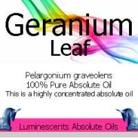 geranium leaf absolute oil label